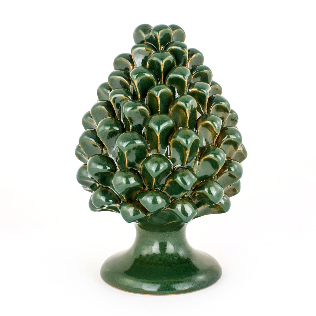 Ornamental Pine Cone H cm 20 in Caltagirone Ceramic Handmade