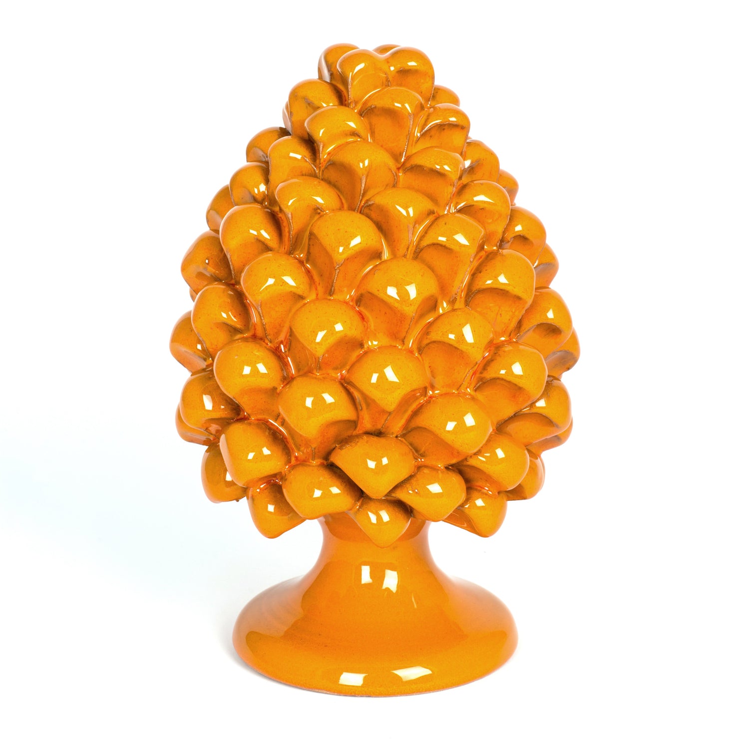 Pigna in maiolica artistica di Caltagirone fatta a mano H cm 20