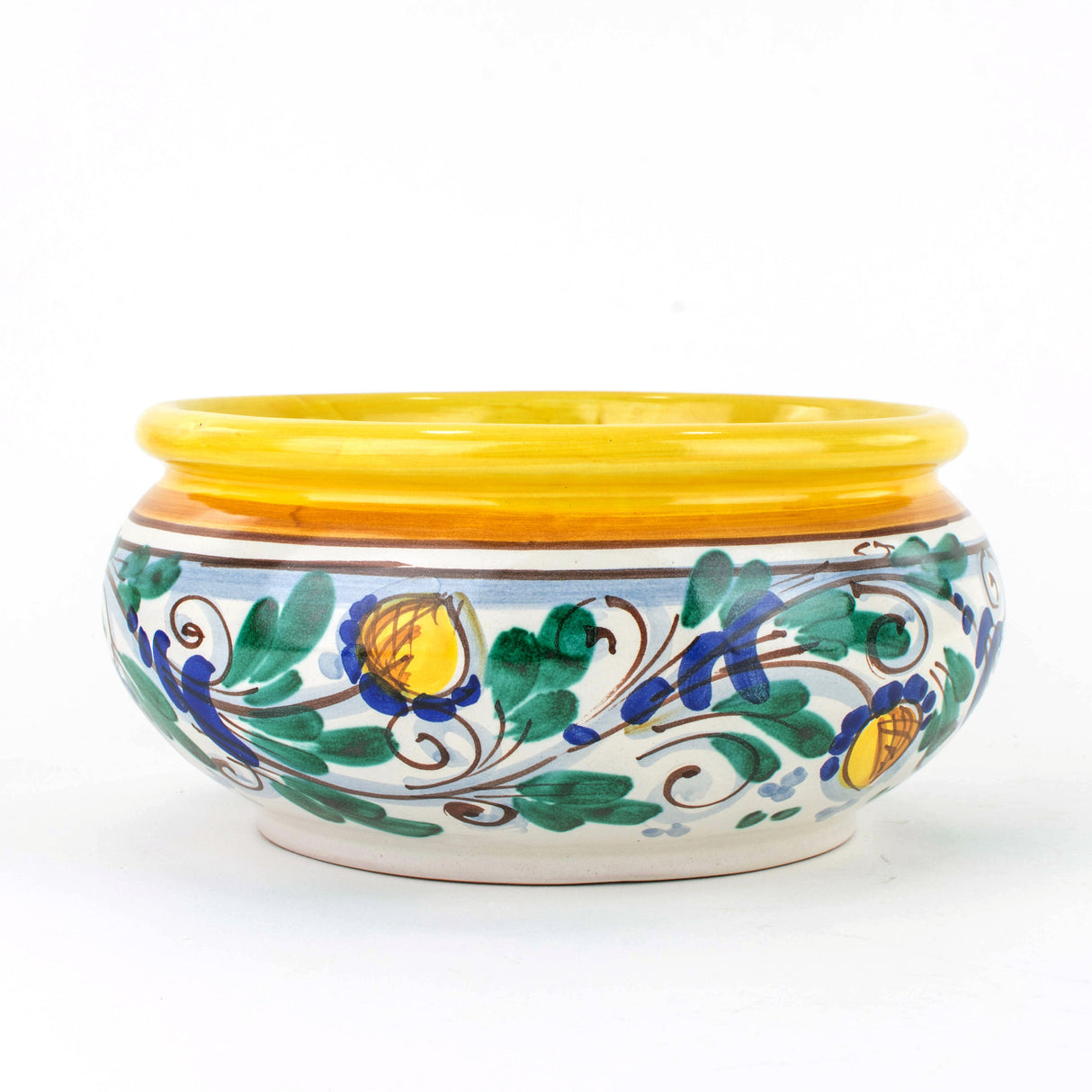 Coppia Porta vasi per Bonsai in Ceramica di Caltagirone, Ceramica siciliana