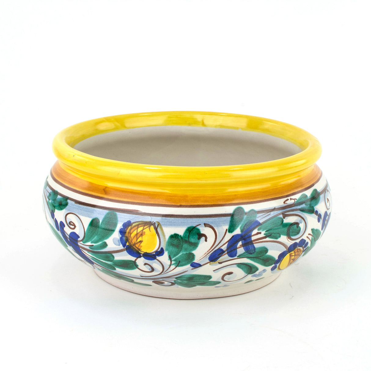 Caltagirone Ceramic Bonsai Pot Holder, Sicilian Ceramic 