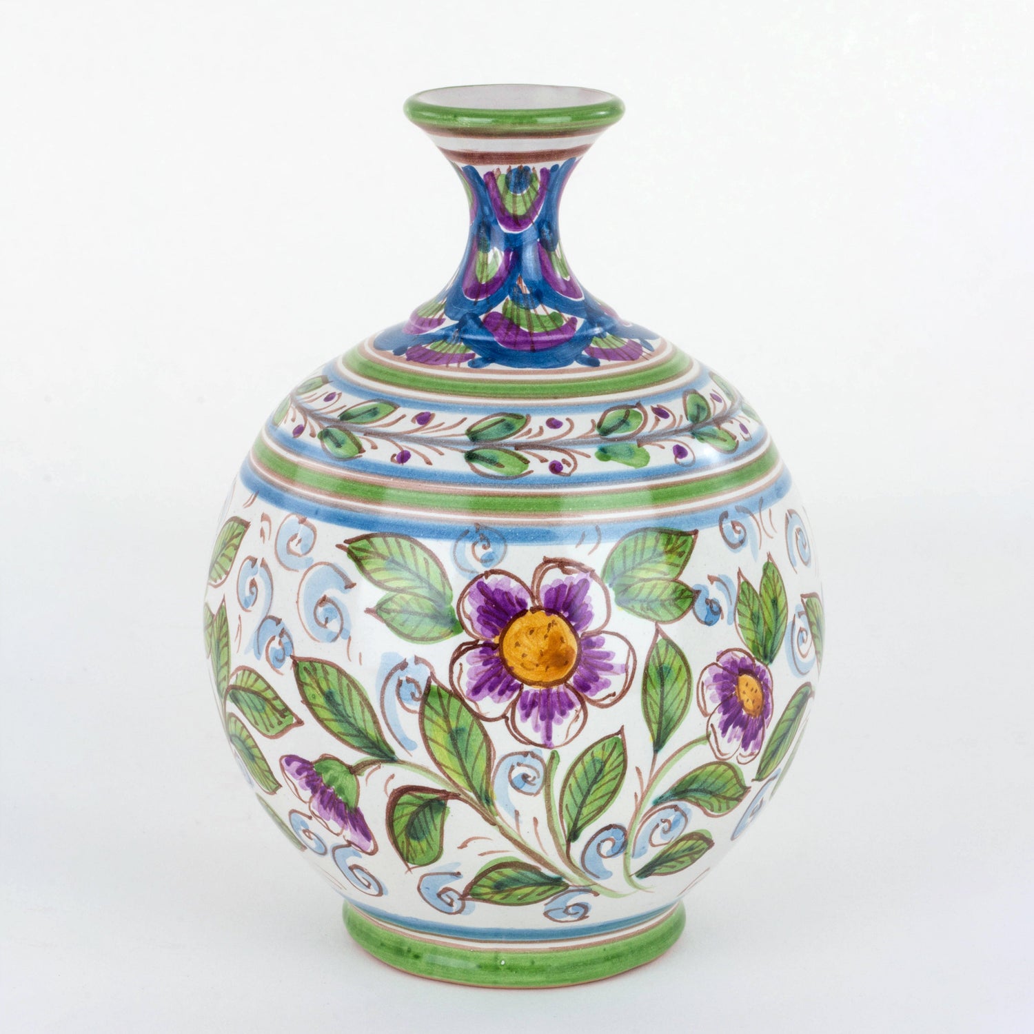 Vasetto Ornamentale in Ceramica siciliana Decorato a Mano