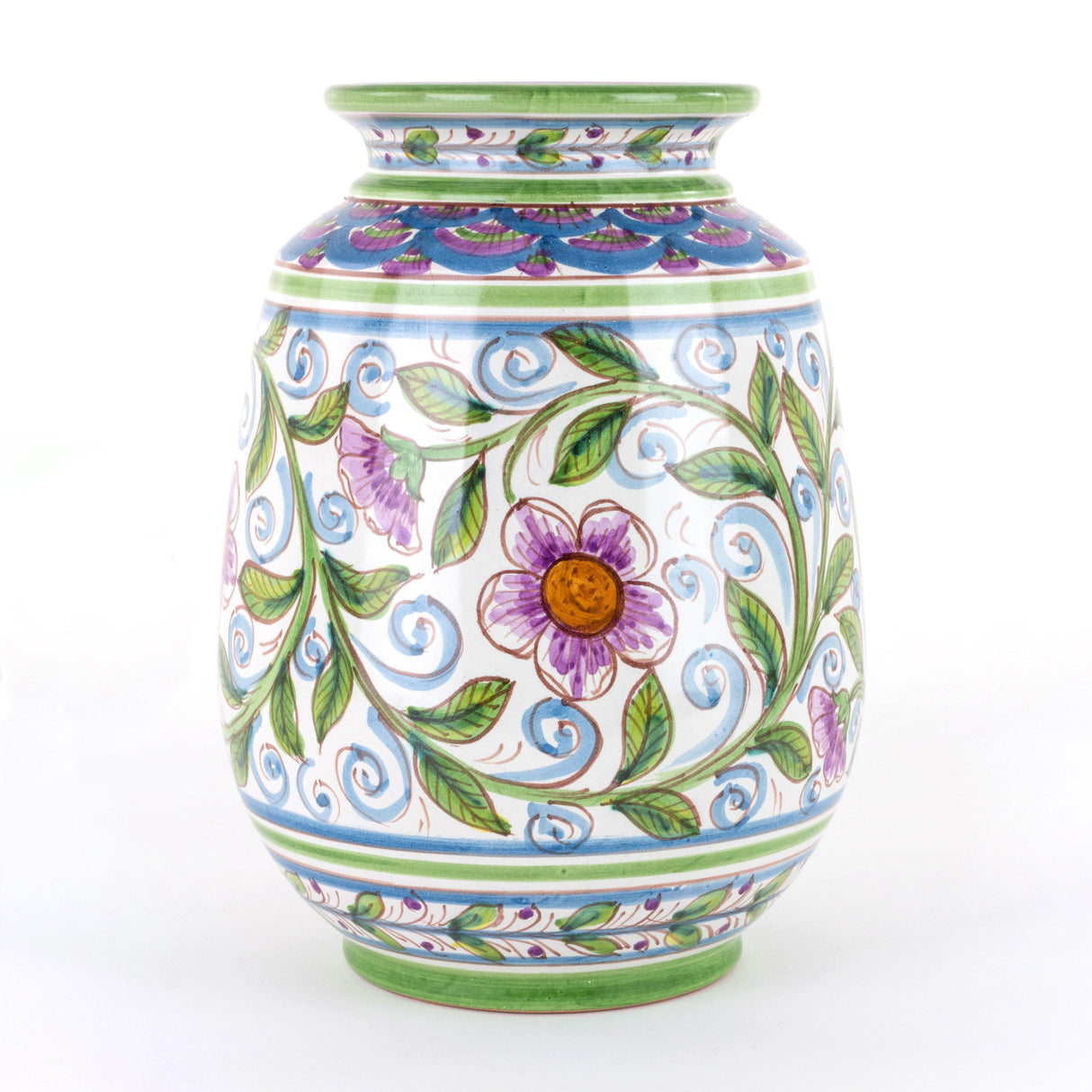 Vaso Ornamentale in Ceramica siciliana Decorato a Mano
