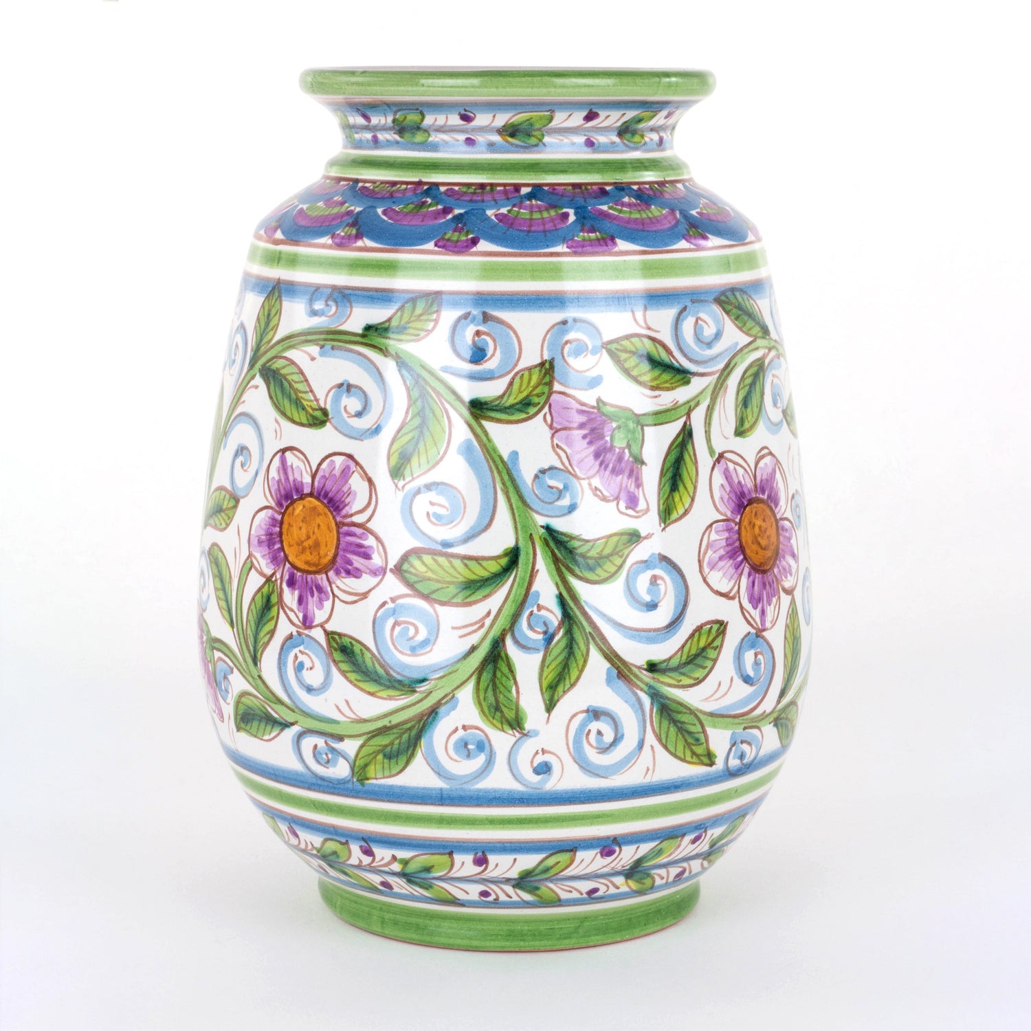 Vaso Ornamentale in Ceramica siciliana Decorato a Mano